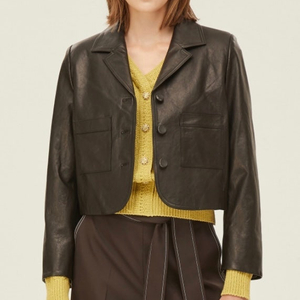 SISLEY 시슬리 22FW 크롭 레더 자켓 90 / 랑방 마인 오브제 타임 럭키슈에뜨 산드로 마쥬 오르 시에 시스템