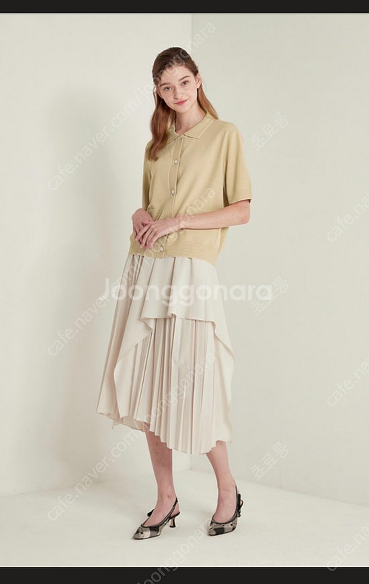 한섬 sjsj 칼라 니트 가디건--1