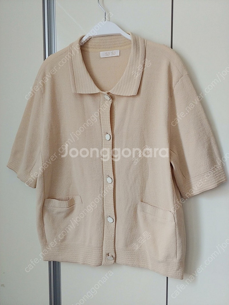 한섬 sjsj 칼라 니트 가디건--3