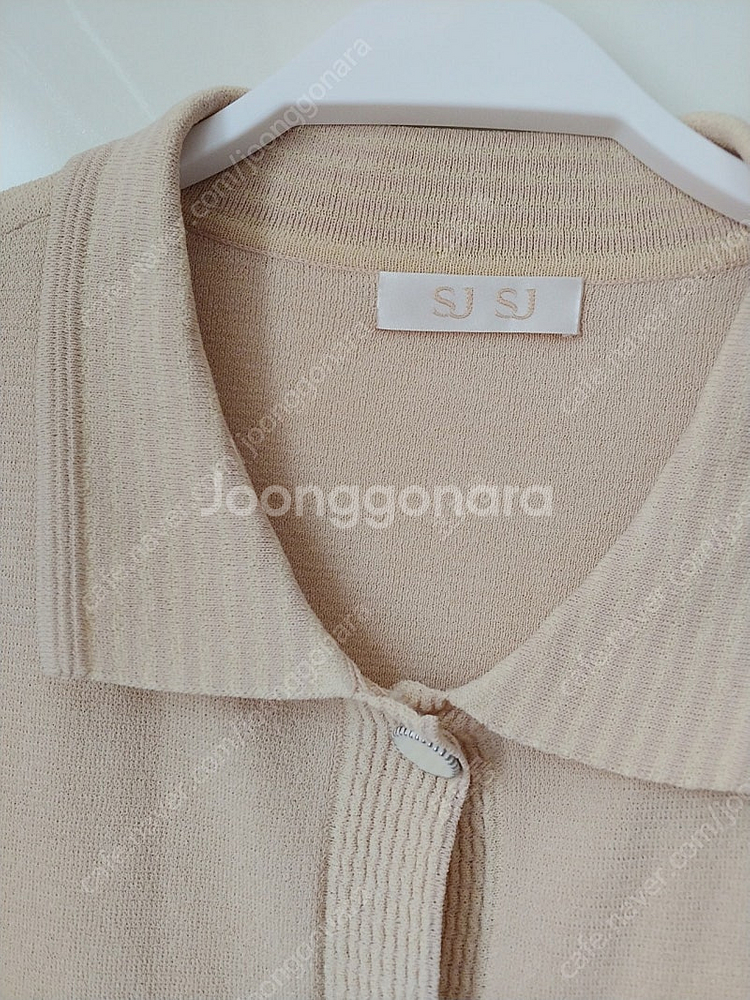 한섬 sjsj 칼라 니트 가디건--5