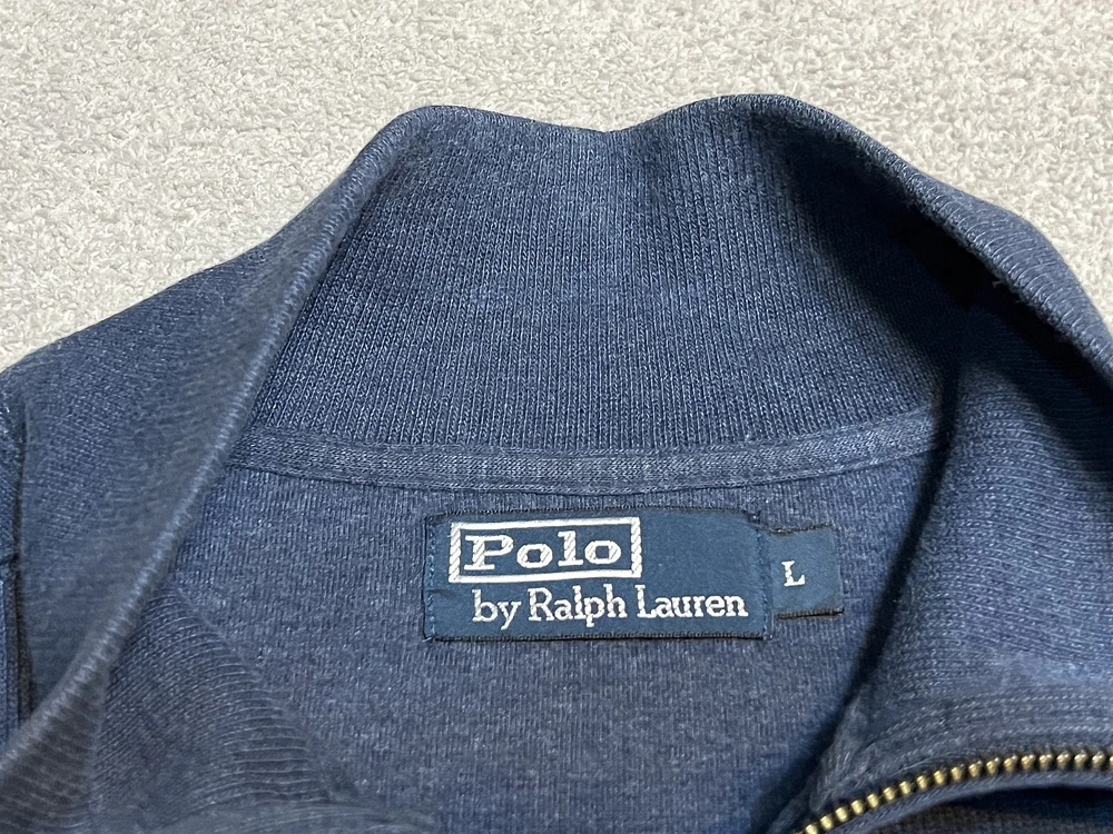 L POLO 폴로 랄프로렌 네이비 블루 반집업 니트 이미지