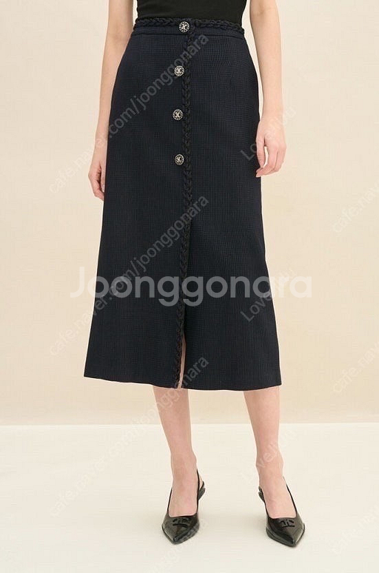 한섬 2023 타임 브레이드 라인 글리터 스커트--0