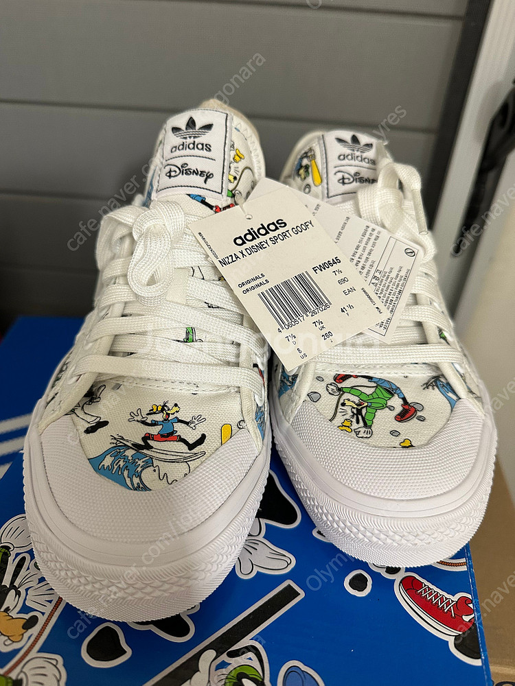신품 - 아디다스 코리아 정품 니짜 X 디즈니 스포츠 구피 콜라보 에디션 운동화 슈즈 FW0645 사이즈260--6