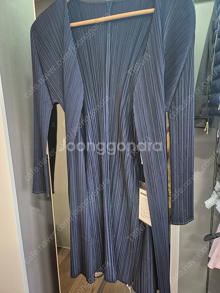 플리츠플리즈 뉴칼라풀 베이직 가디건 네이비 2--2