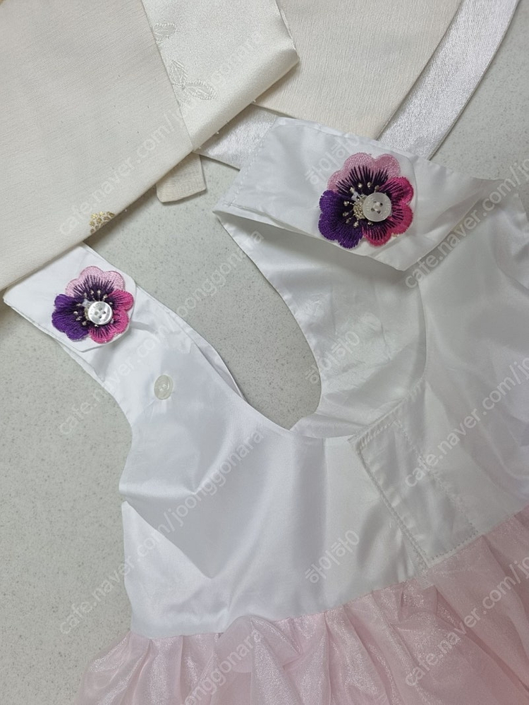 여아당의한복5호+속치마+노리개+머리띠 set 이미지