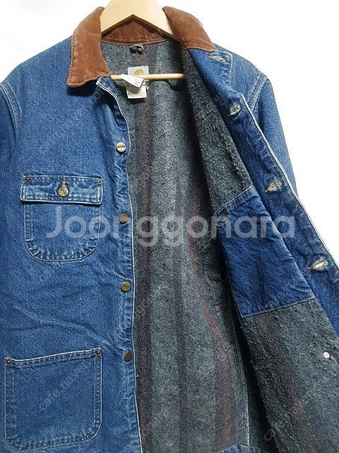 made in usa 칼하트 데님 초어 워크자켓 M--4
