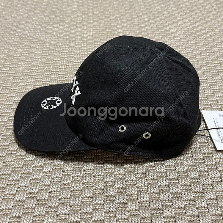 (OS) 알릭스 모노그램 로고 볼캡 블랙--2