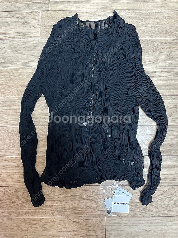 이세이미야케 쉬폰 가디건 블랙 새상품--0