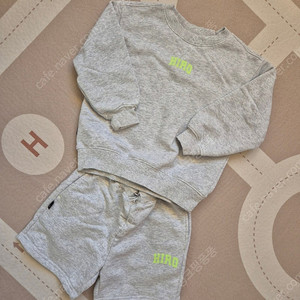 히로 블랭크 스웨트셔츠110+히로 블랭크 하프팬츠 110 멜란지