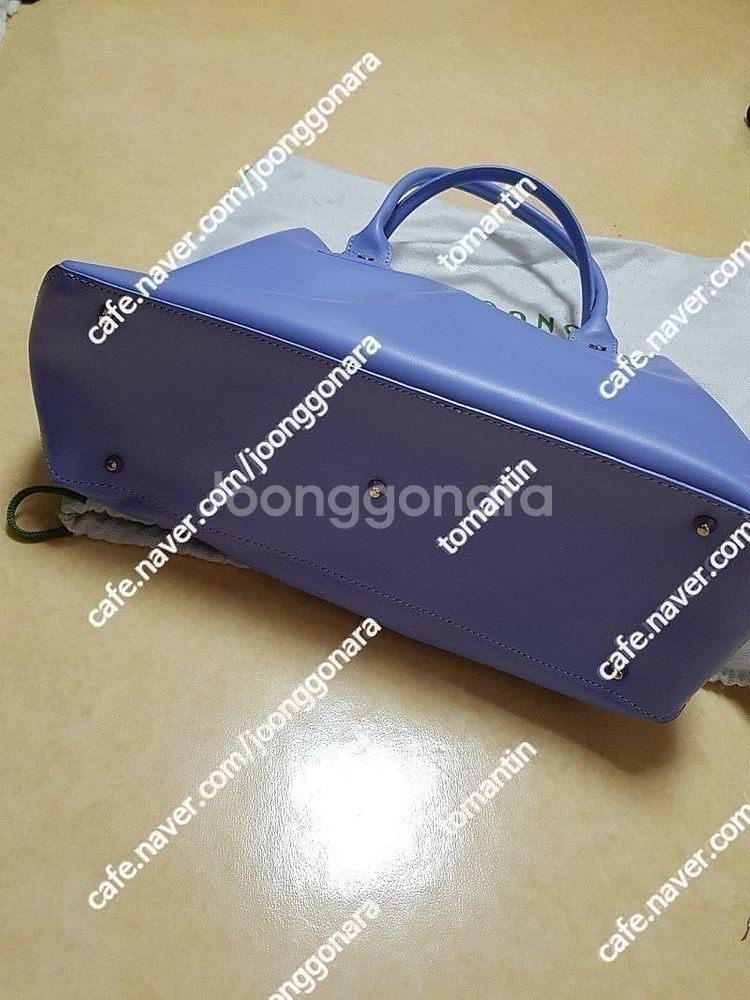 프랑스 agnes b 아네스베 라벤더 소가죽 토드백 새상품 택포10--4