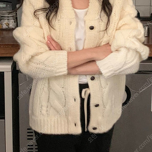 베르가못 케이블 가디건 택포