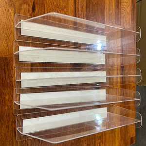 투명 아크릴가림막 창고 정리 선반 가림막 간식점 l라인 상 분할판 아크릴 자석