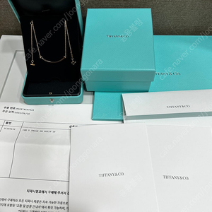 티파니앤코 스마일 목걸이 로즈골드