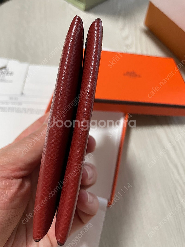 에르메스 칼비 카드지갑 정품--3
