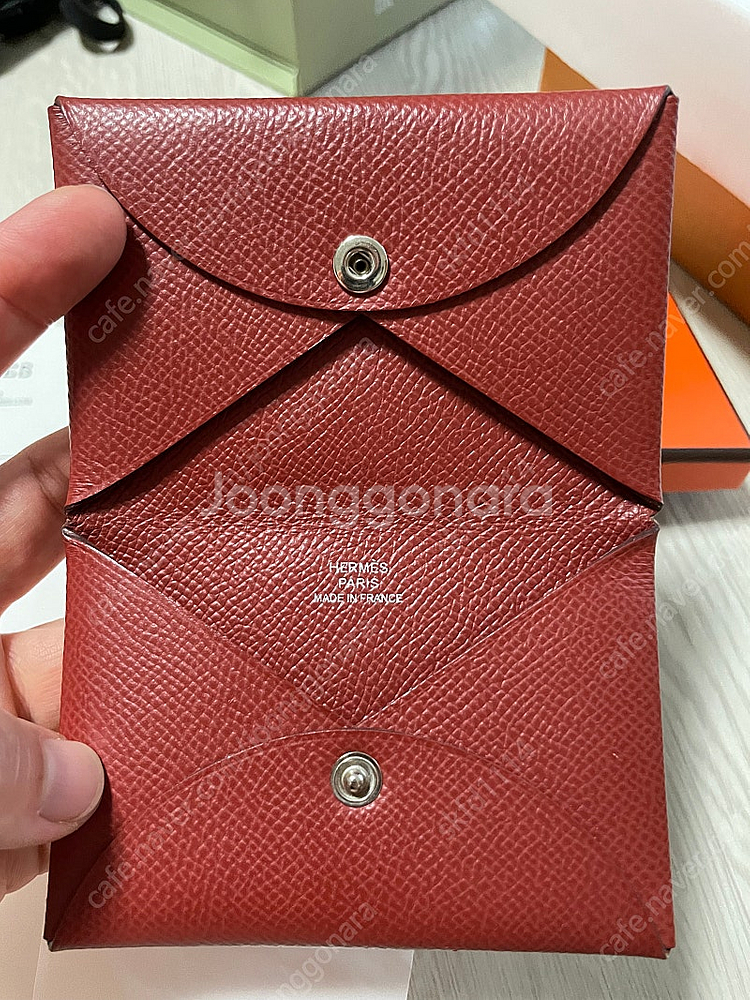 에르메스 칼비 카드지갑 정품--5