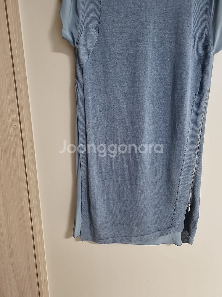 미샤 블루 반팔 니트 원피스--2