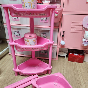 고전키티 4단 수납장 선반 헬로키티