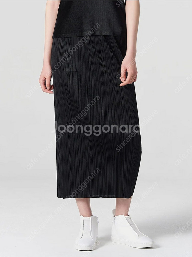 플리츠플리즈 스커트 베이직 스커트 블랙 2사이즈--5