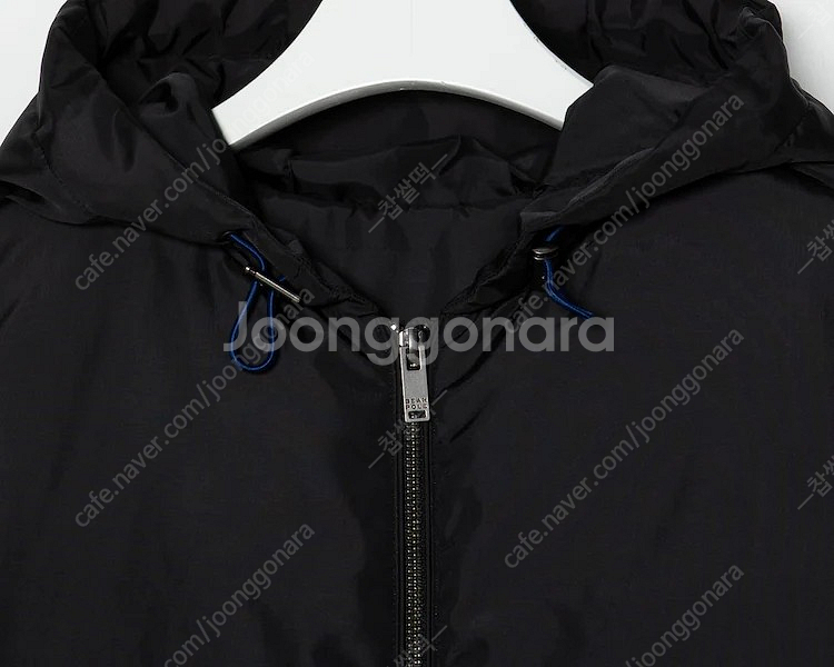 [90] 빈폴레이디스 블랙 솔리드 플레인 후드 롱 다운...--2