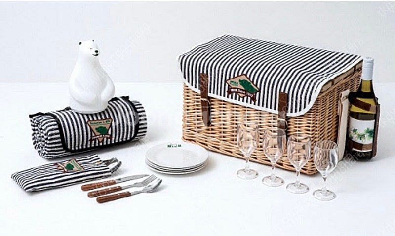 곰표 라탄 바구니 피크닉 세트--0