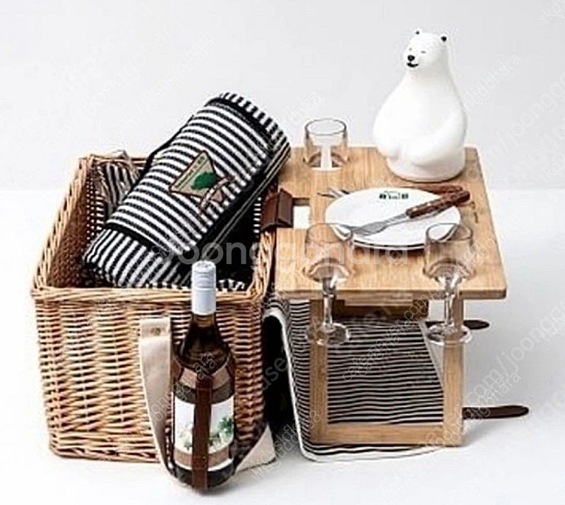 곰표 라탄 바구니 피크닉 세트--1