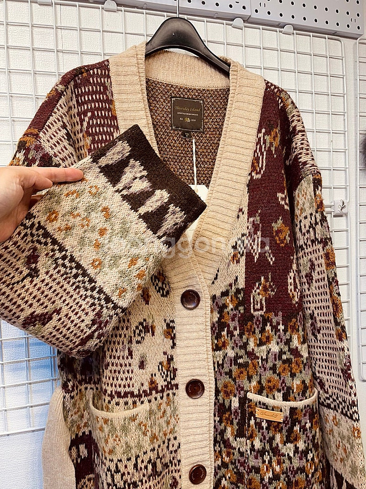 무배 새상품 M 스토리 자카드 롱 가디건 써스데이아일랜드 t198mcd235w--5