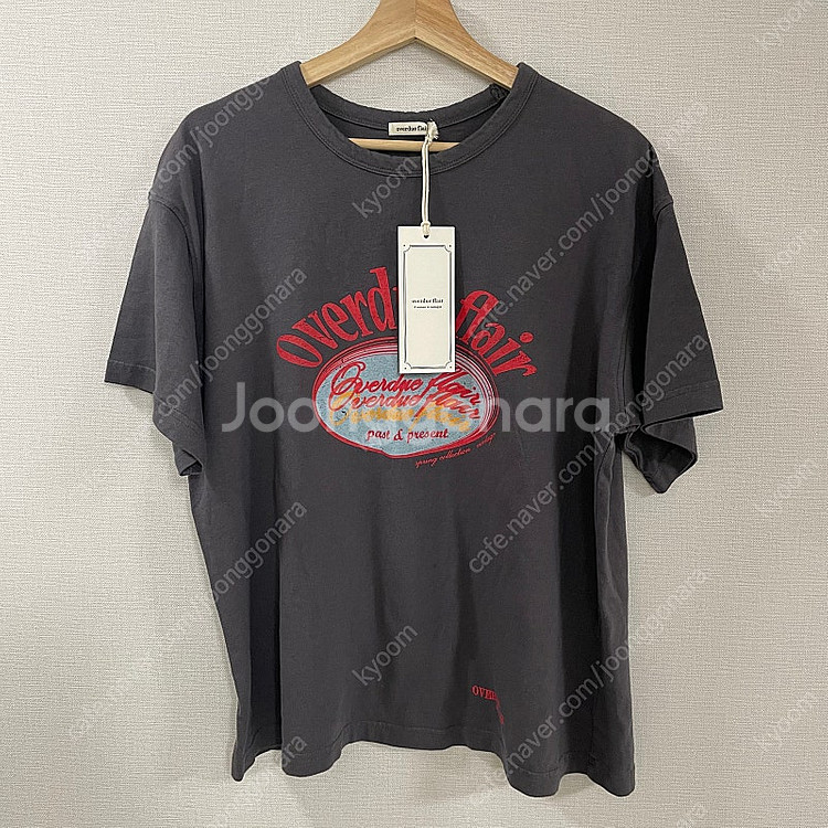 오버듀플레어 박스 티셔츠 챠콜--1