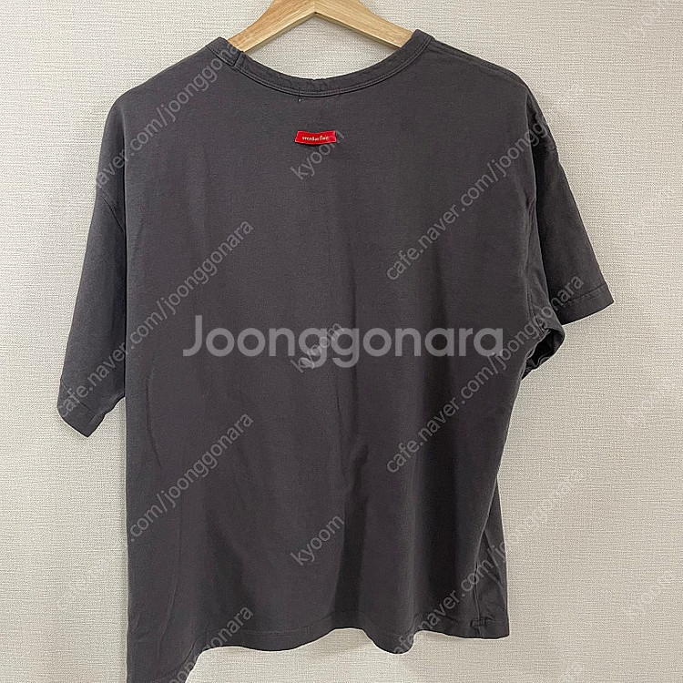 오버듀플레어 박스 티셔츠 챠콜--4