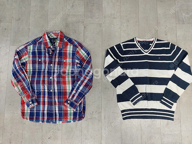 아동 타미 8-10 남방&니트--0