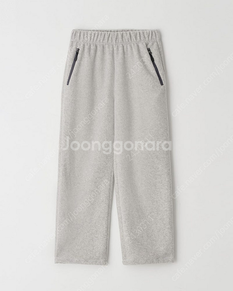 유라고 Emblem fleece pants 라이트그레이--7