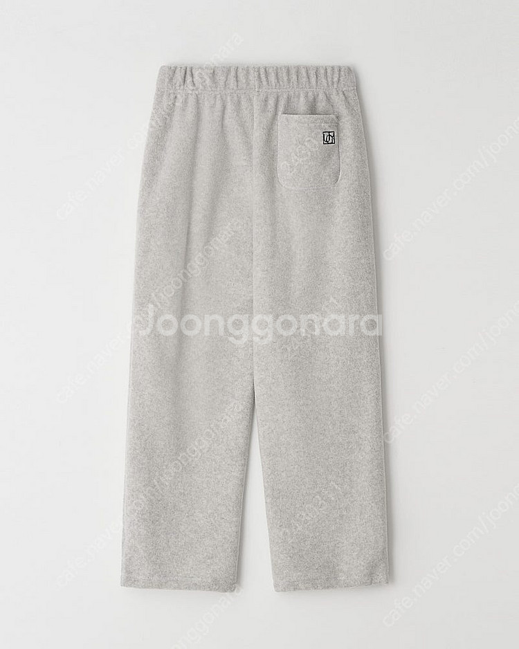 유라고 Emblem fleece pants 라이트그레이--8