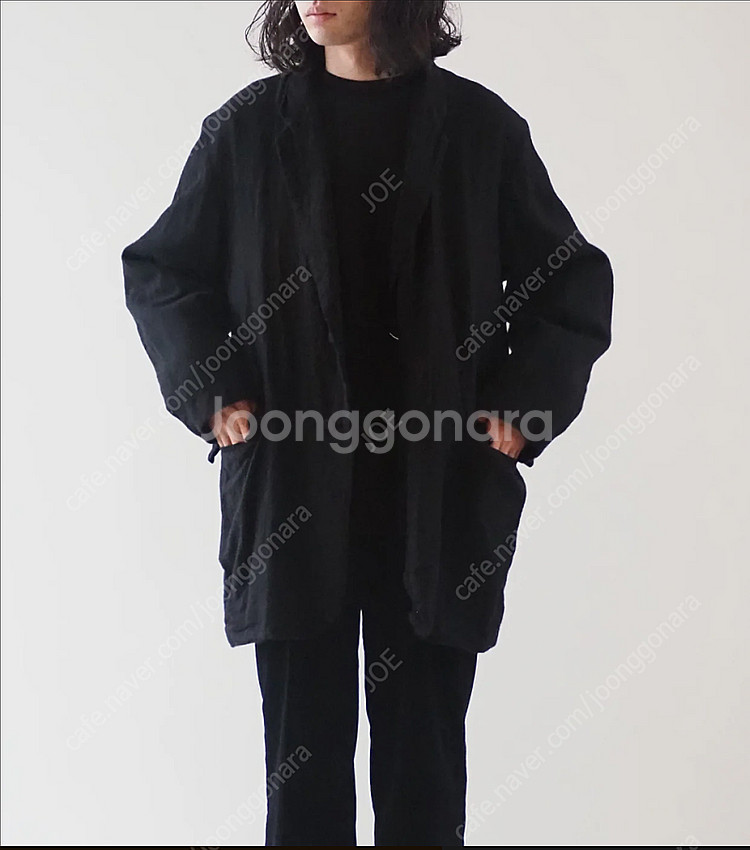 comoli 코모리 / 캐시미어 실크 플록 코트 /3--1