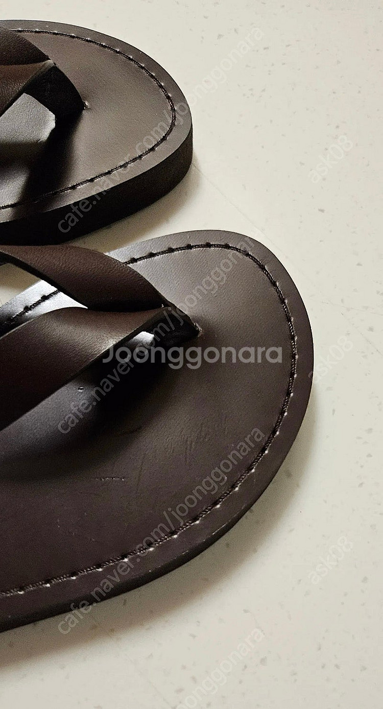 Massimo Dutti 마시모두띠 가죽샌들--2