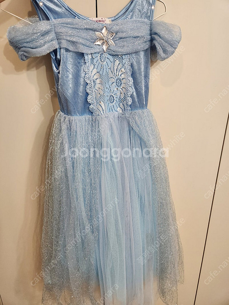 공주드레스 + 신발 세트 할로윈 생일파티 140사이즈 겨울왕국 신데렐라--1