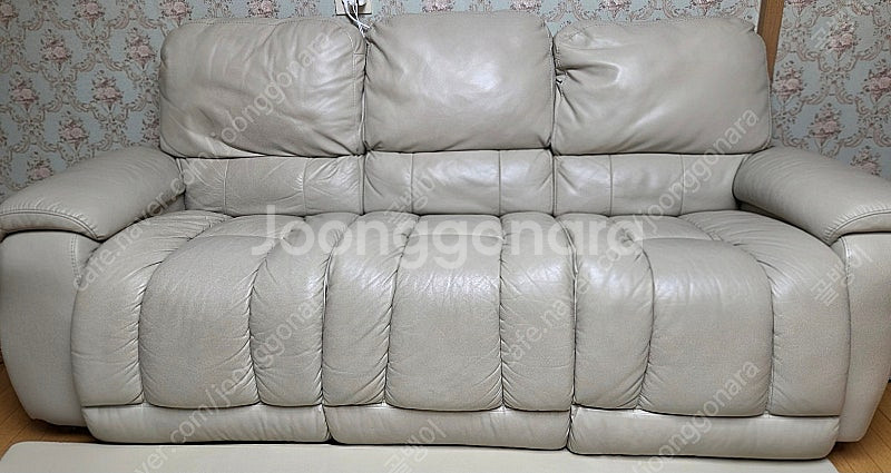 레이지보이 그레이슨 가죽 리클라이너 소파 1인용 + 3인용--2