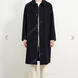 타임옴므 24fw 캐시미어 발마칸 코트 블랙