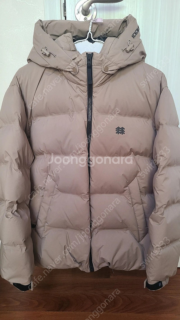 코오롱스포츠 쿠치 구스다운 패딩 베이지--1