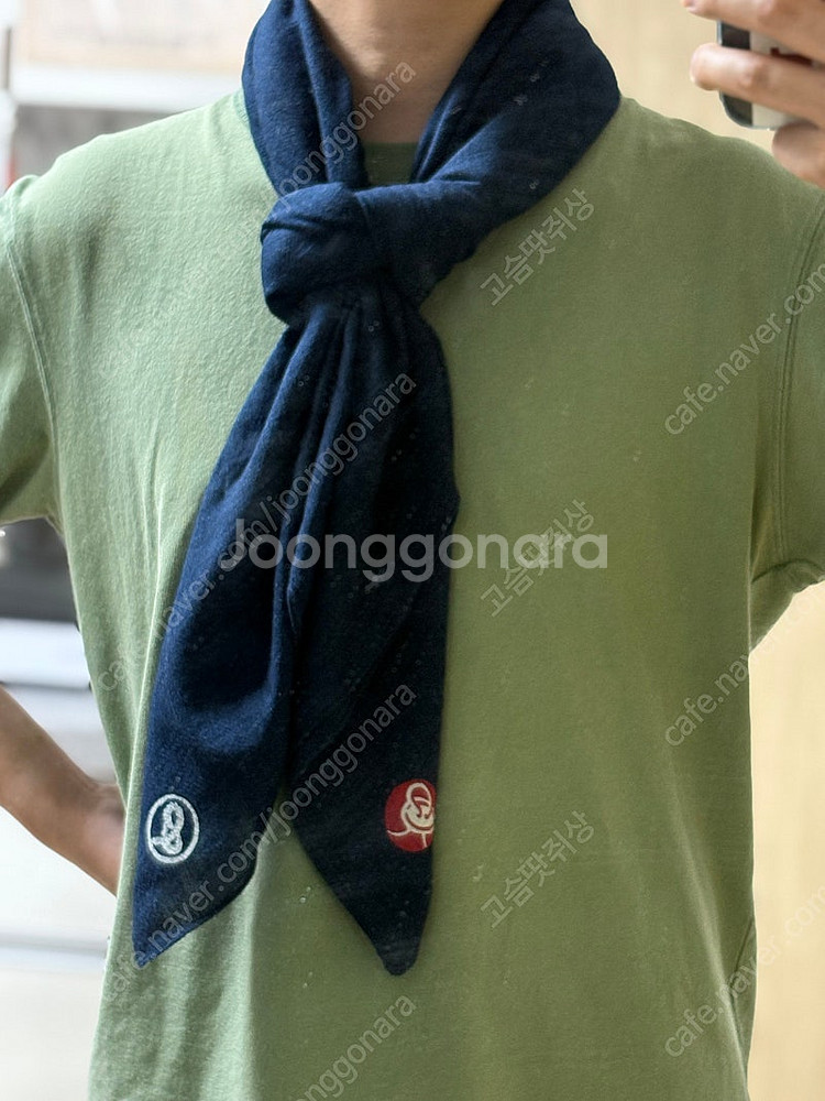 45rpm 천연 인디고 린넨 스카프 스툴 반다나 캐피탈 웨어하우스--3