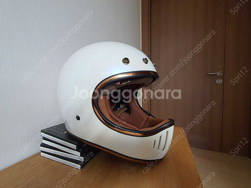 로얄헬멧 풀페이스헬멧 오토바이헬멧 유광화이트 바이저포함--5