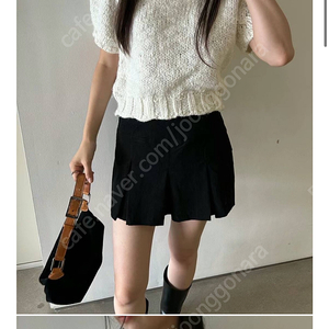 언더로우 울 슬럽 반팔 니트 이미지