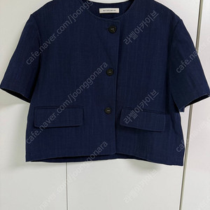 더캐시미어 린넨 블렌드 칼라리스 자켓 한섬