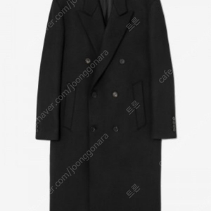 마마가리 24FW 오버사이즈 더블 브레스트 블랙 코트 46
