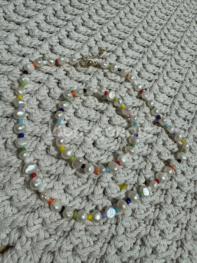 실버 악세서리 소장품 진주 목걸이 팔찌 세트 등--3