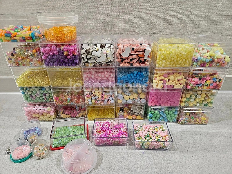 슬라임 파츠 비즈 구슬 예쁜 파츠 대용량 50여종 이상...--0