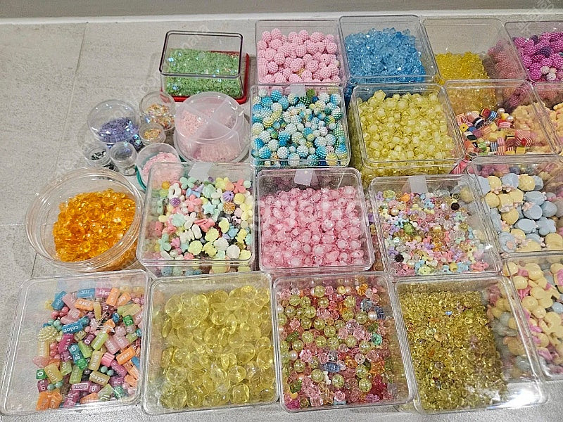 슬라임 파츠 비즈 구슬 예쁜 파츠 대용량 50여종 이상...--4