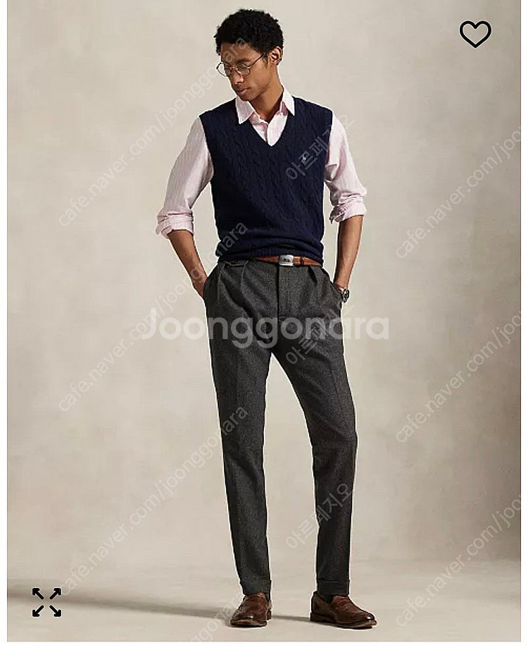 폴로 케이블 울 캐시미어 베스트 (새상품)--1