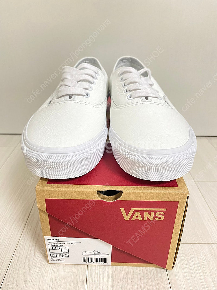 VANS Authentic Premium Leather True White US10(280mm)--2