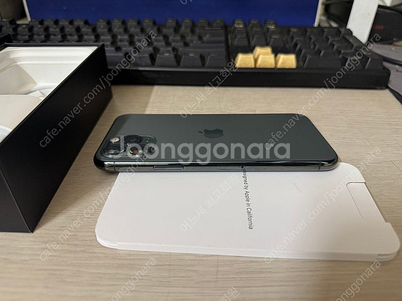 아이폰11프로 256G 미드나잇그린 박스풀셋 판매합니다 *노혼대용량 배터리 교체품--4