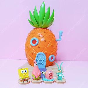 CGV 네모바지 스폰지밥 피규어 하우스 세트/파인애플집