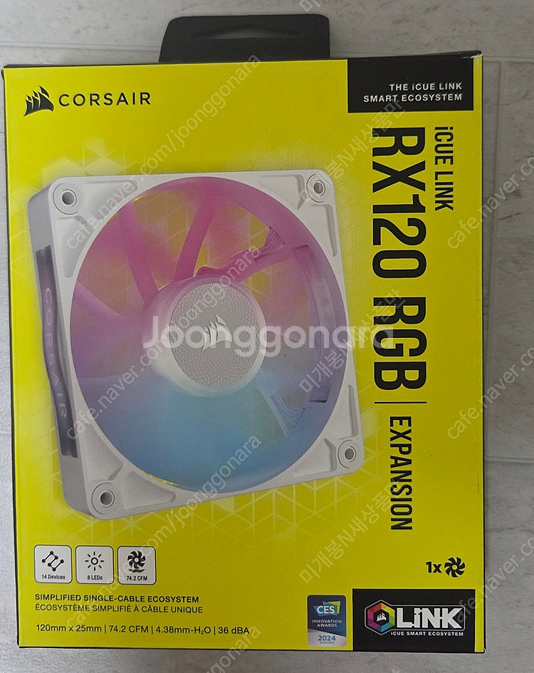 커세어 RX120 RGB 쿨러 화이트--0